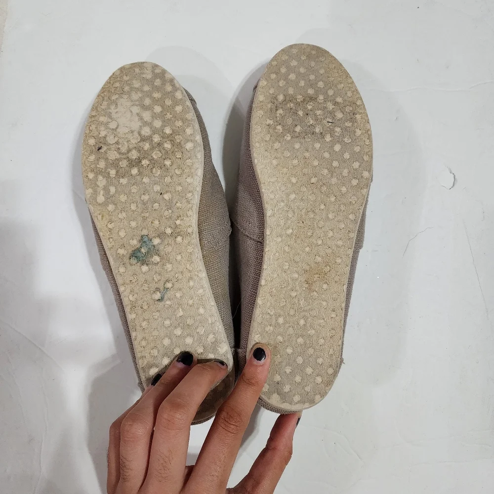 TOMS Women's Alpargata Slip-On Natural Canvas Flats Size 7.5 - Picture 5 of 5